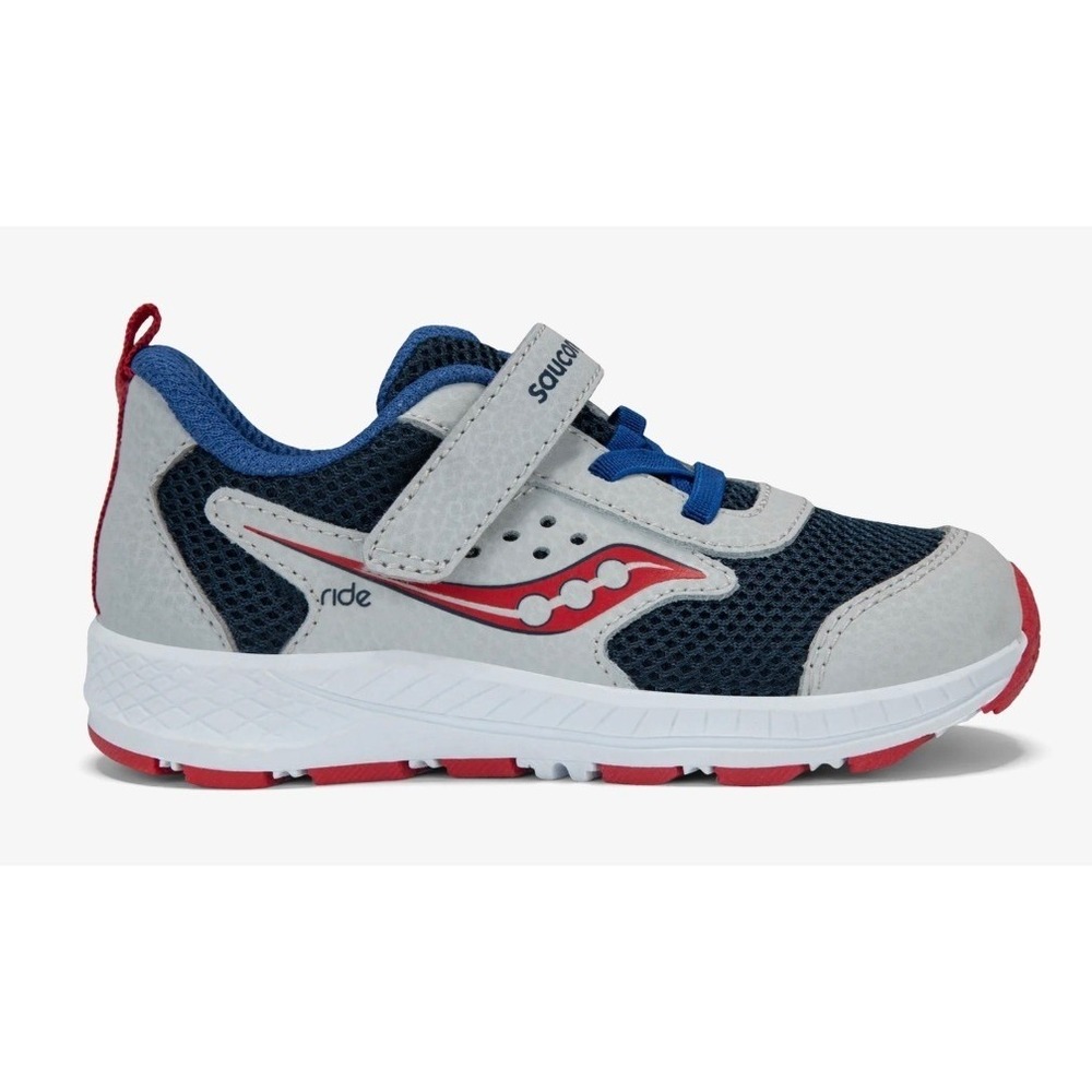 Saucony ‎ Share Ride Jr Sneaker Navy/Gray/Red SZ 5
